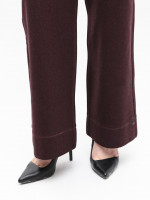 Штани жіночі бордові широкі теплі 10663-7