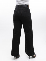 Штани жіночі чорні широкі теплі 10663-2