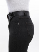 Штани жіночі чорні широкі теплі 10663-2