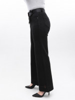 Штани жіночі чорні широкі теплі 10663-2