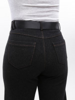 Штани жіночі чорні широкі теплі великі розміри 20663-B-2