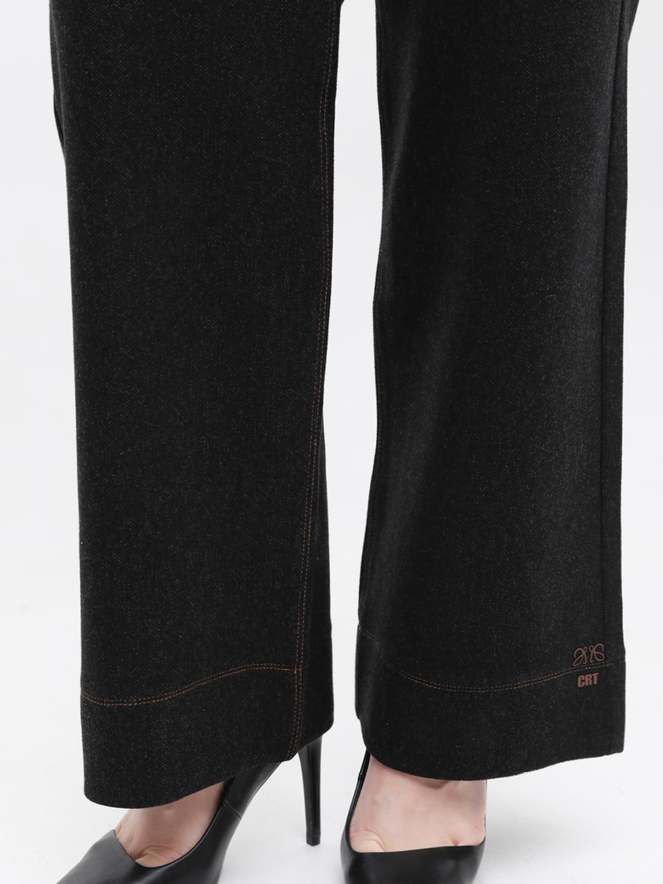 Штани жіночі чорні широкі теплі великі розміри 20663-B-2