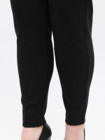 Штани жіночі чорні звужені теплі на резинці 1712-2