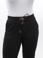 Штани жіночі чорні звужені теплі на гумці великі розміри 1712-B-2