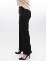Штани жіночі чорні широкі теплі на резинці великі розміри 2414-B-2