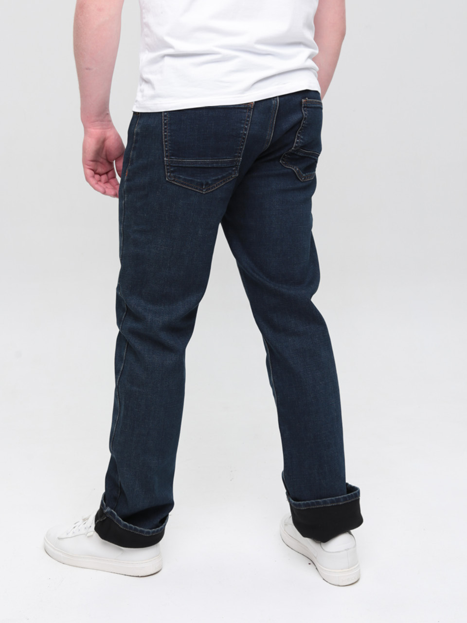Джинси чоловічі сині утеплені на флісі прямі 23600 6756 805