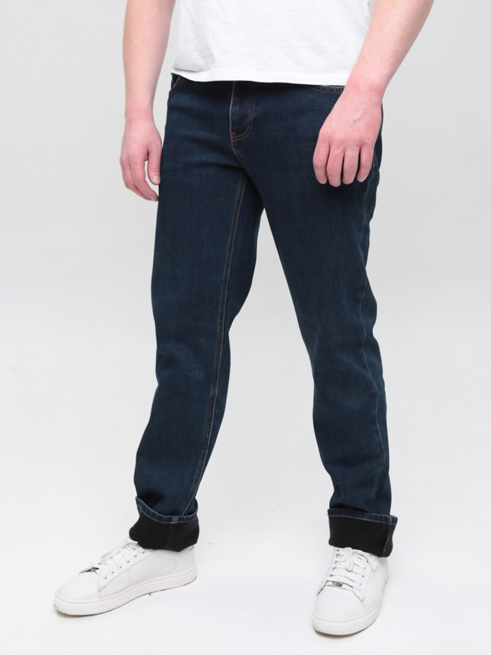 Джинси чоловічі сині утеплені на флісі прямі 23600 6756 805