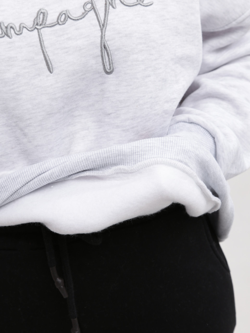 Світшот жіночий світло-сірий широкий на флісі 614328-2-T