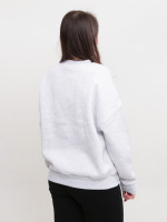 Світшот жіночий світло-сірий широкий на флісі 614328-2-T