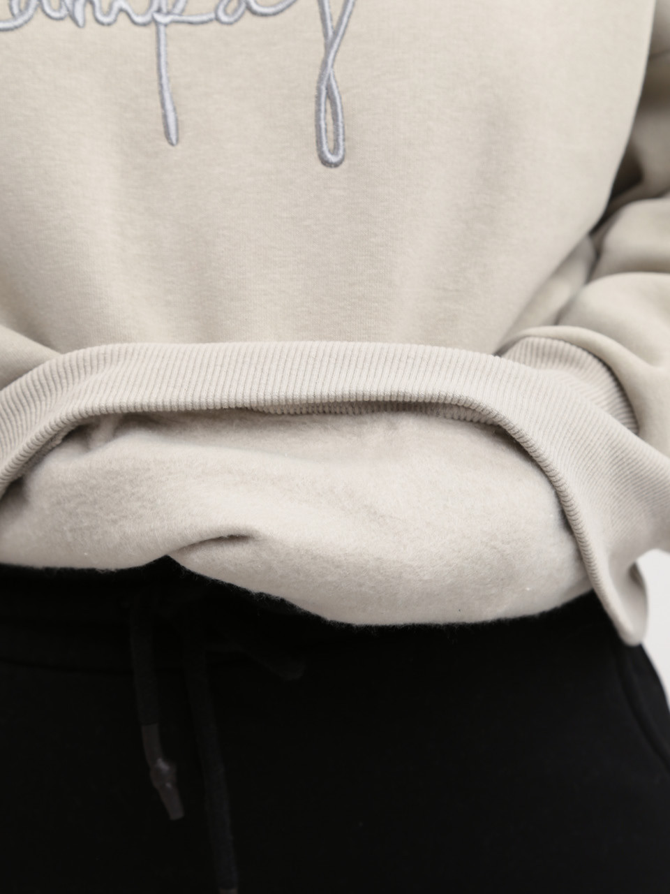 Світшот жіночий оливковий широкий на флісі 614328-1-T