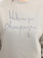 Світшот жіночий оливковий широкий на флісі 614328-1-T