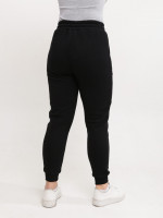 Спортивные штаны женские черные на флисе 2800-1