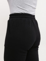 Спортивные штаны женские черные на флисе 2800-1
