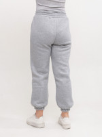 Спортивные штаны женские серые джогеры на флисе 1284-3