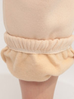 Спортивные штаны женские бежевые джогеры на флисе 1284-4