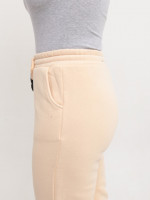 Спортивные штаны женские бежевые джогеры на флисе 1284-4