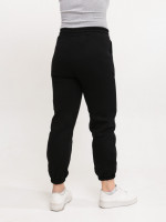 Спортивные штаны женские черные джогеры на флисе 1284-1