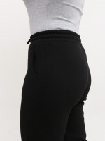 Спортивные штаны женские черные джогеры на флисе 1284-1