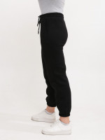 Спортивные штаны женские черные джогеры на флисе 1284-1