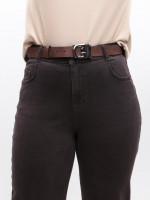 Джинси жіночі коричневі МОМ великі розміри 20591-B-5