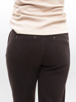 Штани жіночі вельветові коричневі на зимові флісі 1701-B-6