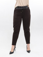 Штани жіночі вельветові коричневі на зимові флісі 1701-B-6