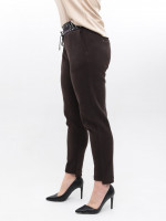 Штани жіночі вельветові коричневі на зимові флісі 1701-B-6