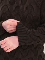 Свитер мужской коричневый шерстяной в больших размерах 230-B-658-5