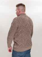 Светр чоловічий бежевий вовняний у великих розмірах 230-B-522/2-3