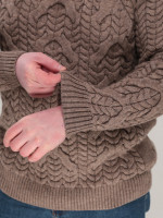 Светр чоловічий бежевий вовняний у великих розмірах 230-B-522/2-3