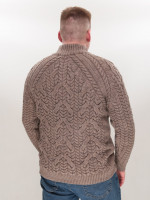 Светр чоловічий бежевий вовняний у великих розмірах 230-B-522/2-3