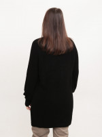 Светр жіночий чорний подовжений прямий 8031-1