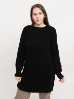 Светр жіночий чорний подовжений прямий 8031-1