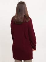 Светр жіночий бордовий подовжений прямий 8031-7