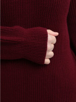 Светр жіночий бордовий подовжений прямий 8031-7