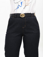 Джинси жіночі темно-сині МОМ тонкі 10690-1