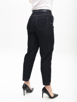 Джинси жіночі темно-сині МОМ тонкі великі розміри 20690-B-1