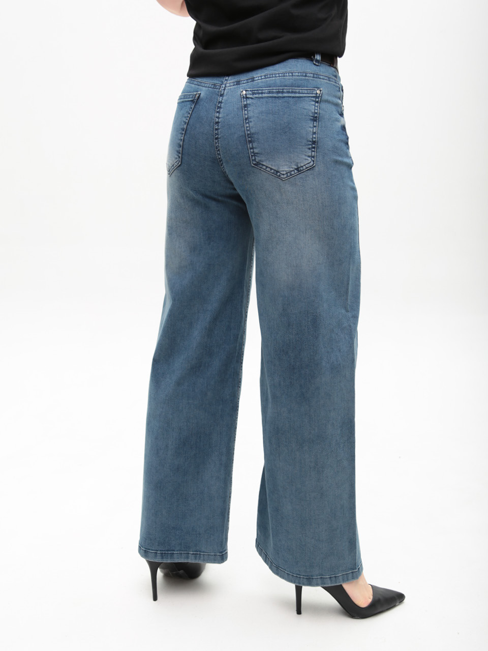 Джинсы женские голубые палаццо 7975-6