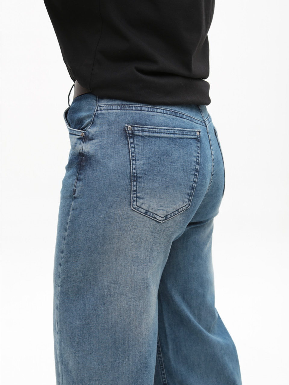 Джинсы женские голубые палаццо 7975-6