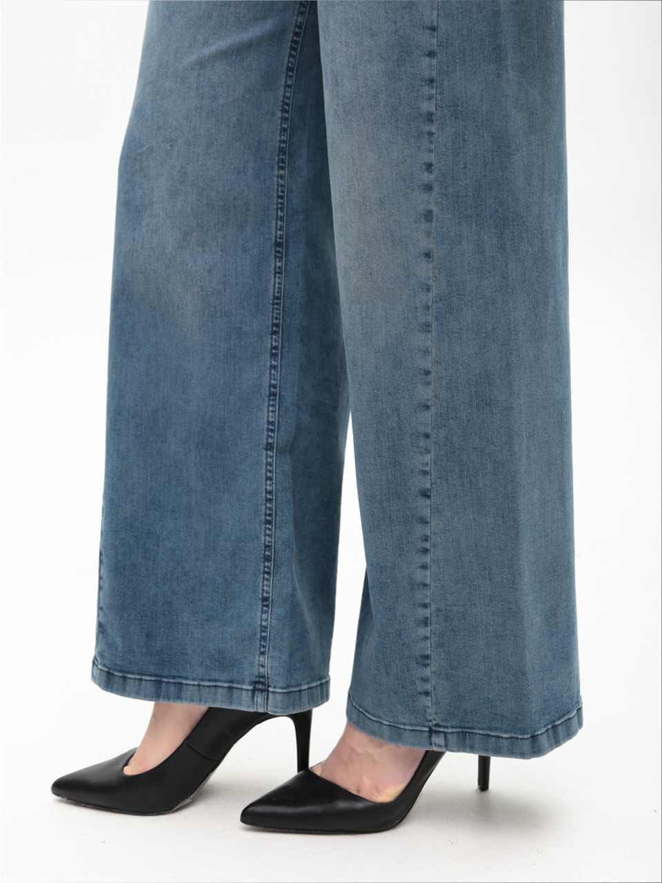 Джинсы женские голубые палаццо 7975-6