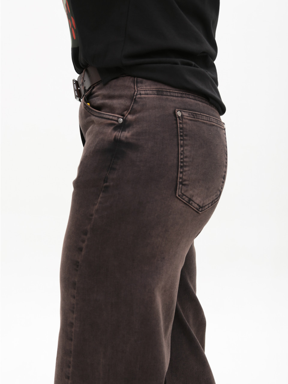 Джинси жіночі коричневі палаццо зі стрейчем 7975-5