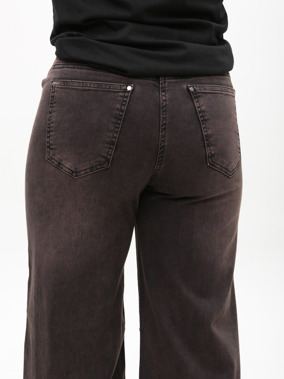 Джинси жіночі коричневі палаццо зі стрейчем 7975-5