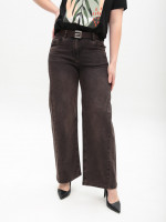 Джинси жіночі коричневі палаццо зі стрейчем 7975-5