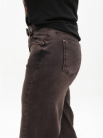 Джинси жіночі коричневі палаццо зі стрейчем великі розміри 7976-B-5