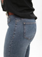 Джинсы женские синие клеш тонкие большие размеры 1758-B-4