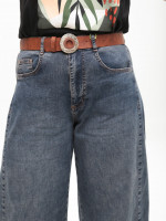 Джинсы женские синие багги тонкие со стрейчем 1759-4