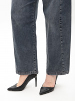 Джинсы женские синие багги тонкие со стрейчем большие размеры 1761-B-4