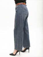 Джинсы женские синие багги тонкие со стрейчем большие размеры 1761-B-4