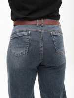 Джинсы женские синие прямые МОМ тонкие со стрейчем 1761-4