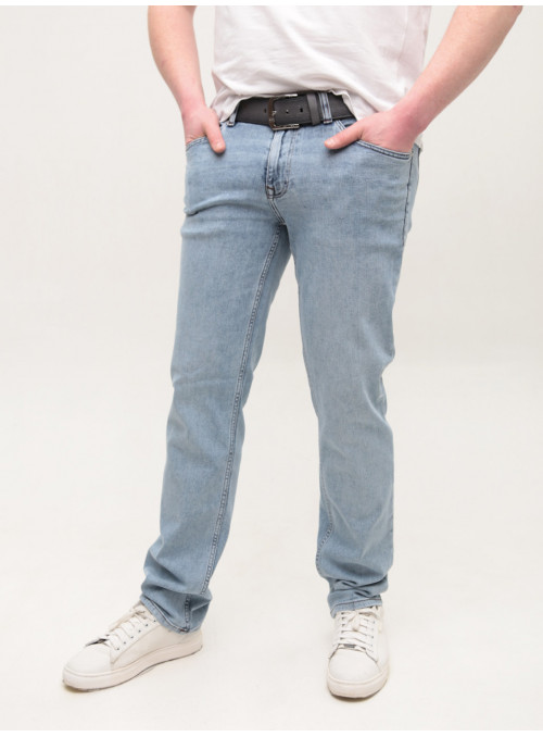 Джинсы мужские голубые слим...